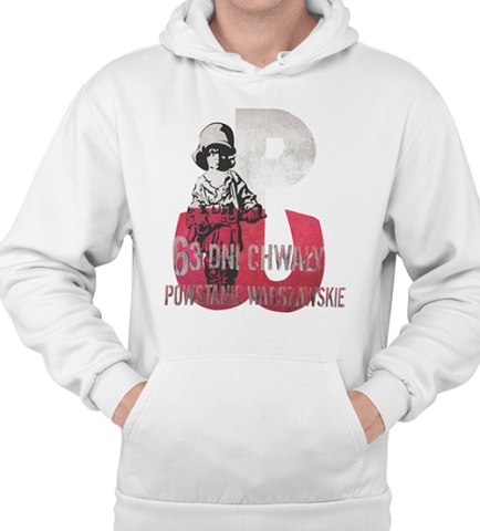 BLUZA Z KAPTUREM PATRIOTYCZNI 63 DNI POLSKA WALCZY